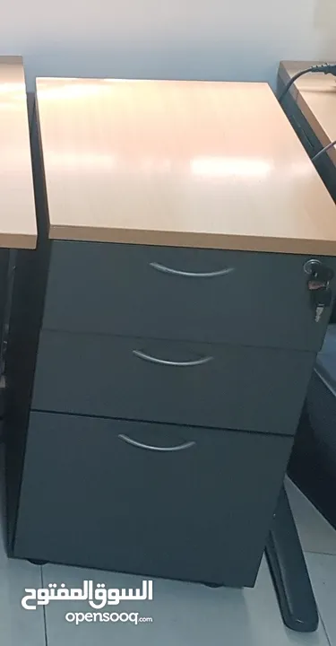 Office Tables L Shape ( Three Pieces )
