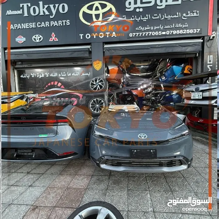 قطع تويوتا بريوس 2023-2025  مياكنيك بودي محركات ممشى قليل جميع القطع ياباني اصلي بحالة ممتازه