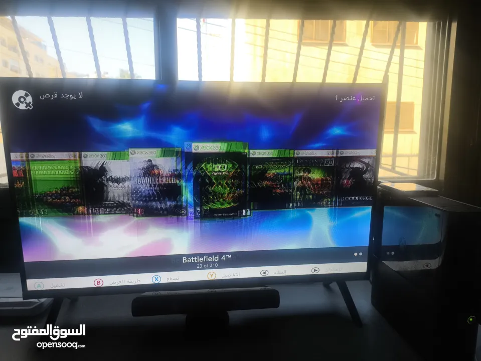 xbox360 مجدد مهكر مع ايد و250 لعبة من افضل الالعاب وكونيكت السعر 550 شيكل غير قابل للتنزيل