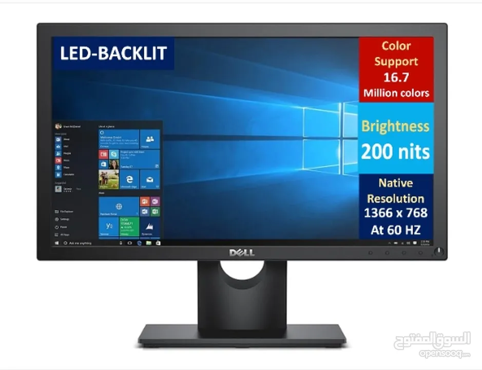 Dell monitor -شاشة كمبيوتر ديل 19.5inch-60hz