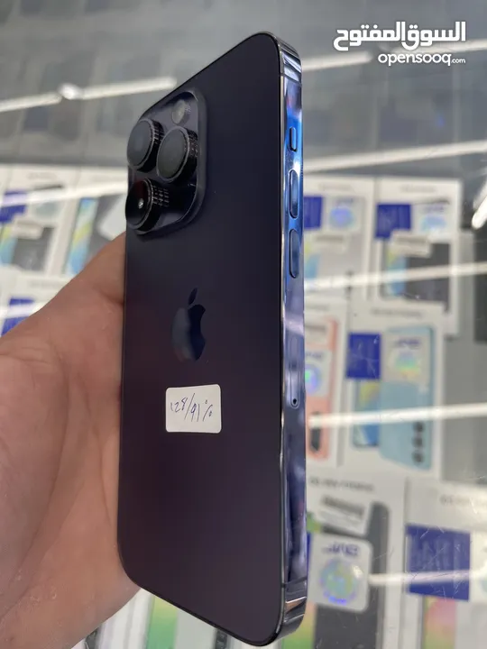Iphone 14 pro 128gb purple used  ايفون 14 برو 128 جيجا مستخدم بحالة الجديد بطاريه 91٪؜