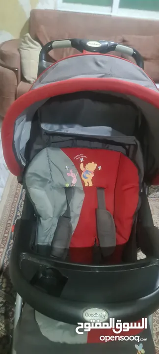 عرباية أطفال قوية ومتينة وشبه جديديدة استعمال قليل وماركة GOODbabY وبحالة ممتازة