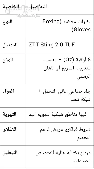 قفازات ملاكمه للبيع ، مواصفاتها موجوده بالصور ، السعر فقط15  الموقع عمان طبربور