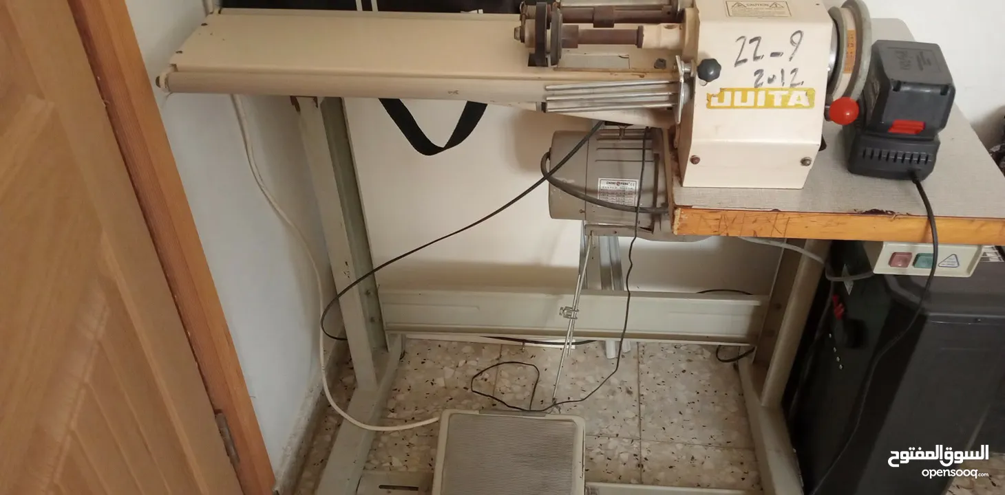 ماكينة حبكة وماكينة درزة وماكينة مقص سيريت