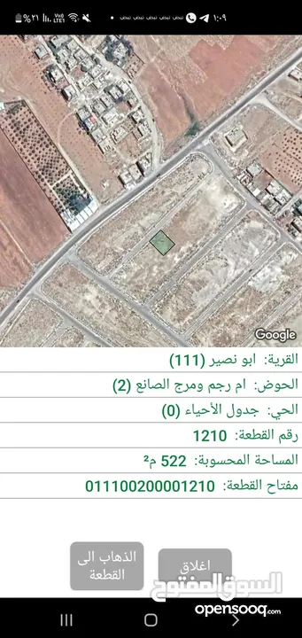 522 متر سكني في ابو نصير للبيع