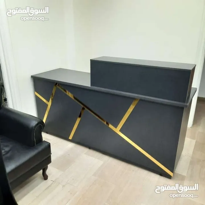 كاونتر استقبال فاخر _ ريسبشن مع إضاءة  للبيع من المصنع بسعر الجملة شامل التوصيل عمان زرقاء