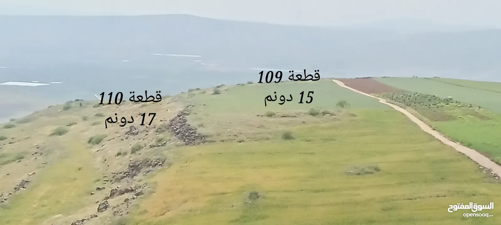 قطع اراضي مميزة مطلة على سد وادي العرب في ام قيس من المالك مباشرة