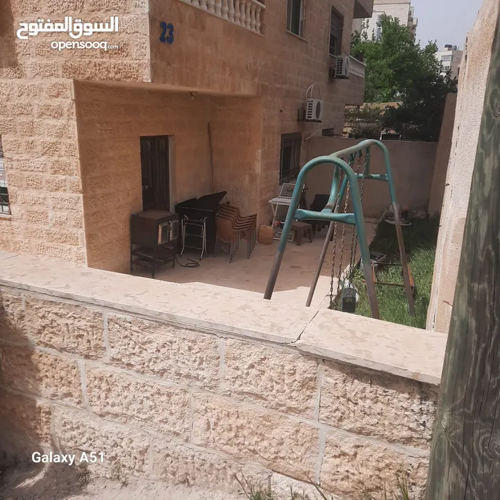 شقة للبيع شبه ارضي بأجمل مناطق ضاحية الرشيد