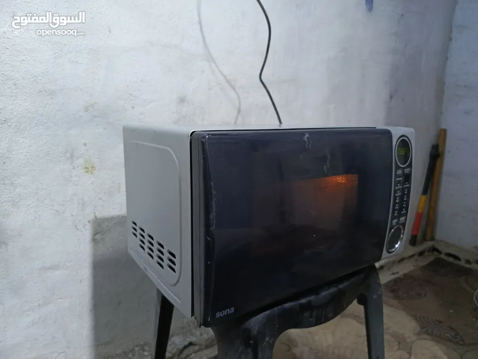 ميكرويف سونا لون سلفر واسود 25لتر حجم صغير  شغال ميه بالميه فحص يوجد توصيل قابل للتفاوض