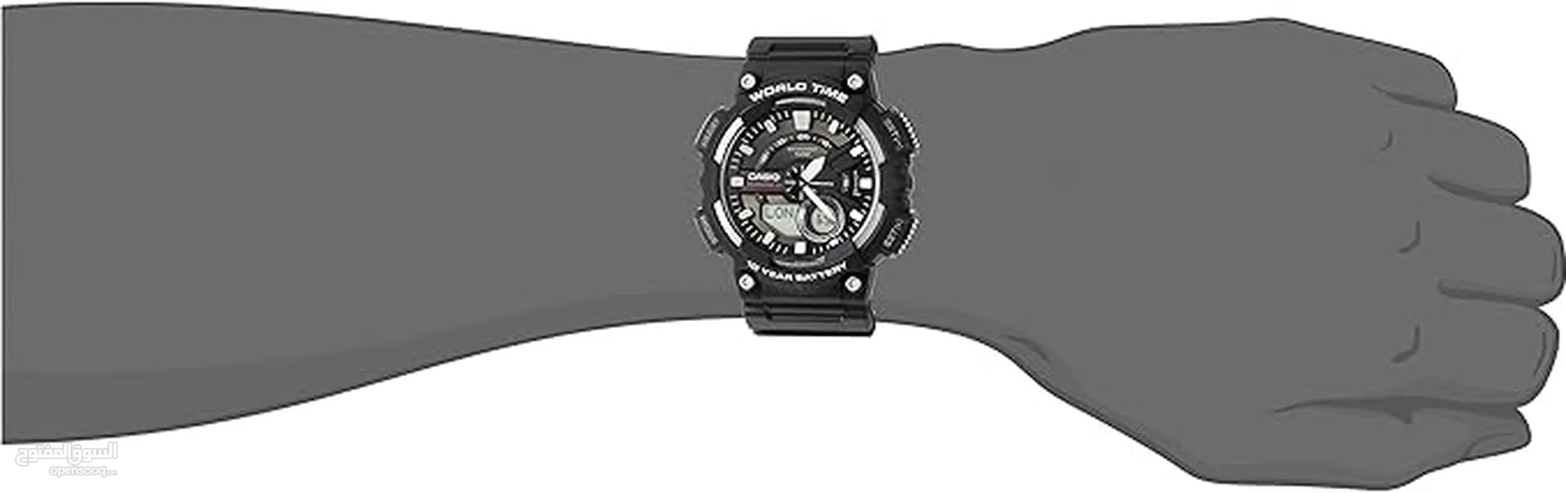 ساعة كاسيو اصليه جديده عقارب ودجتال Casio Men's AEQ110W-1AV Heavy Duty Analog-Digital