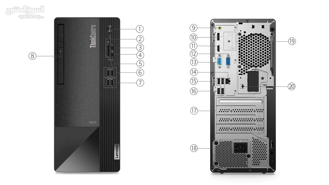 جهاز لينوفو متوسط الأداء للألعاب قابل للترقية  Lenovo Desktop