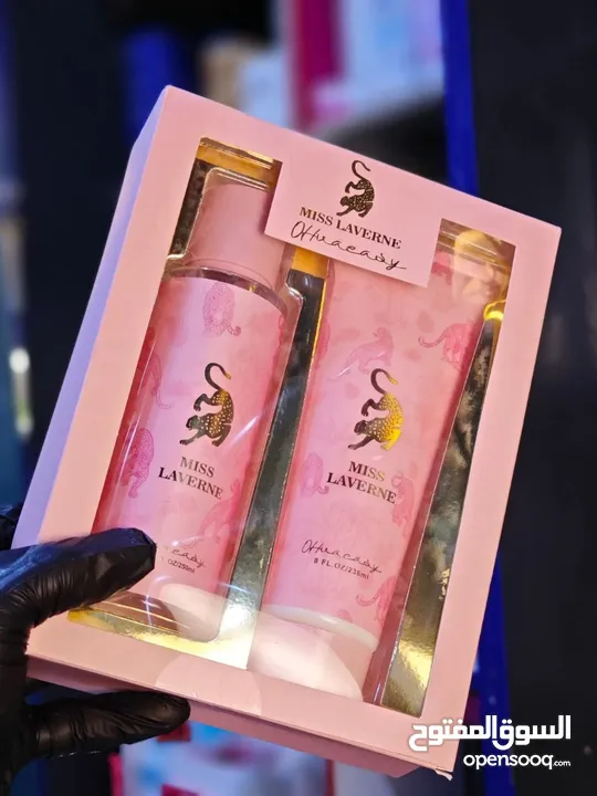 جورجينا Miss Lavern بكج ثنائي فخم للعناية بالجسم والعطر Splash معطر 250 مل + Body Lotion مرطب لمسة أ
