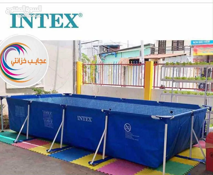 بركة سباحة دائري مع فلتر ومنفاخ وغطا وكلور تعقيم بسعر حرق 140 دينار مقاس 3.05 متر ارتفاع 76 سم