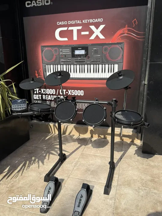 ‏Alesis Turbo Mesh Kit Drums جديد بالكرتونه كفاله جواهر موسيقى مع فاتوره رسمه