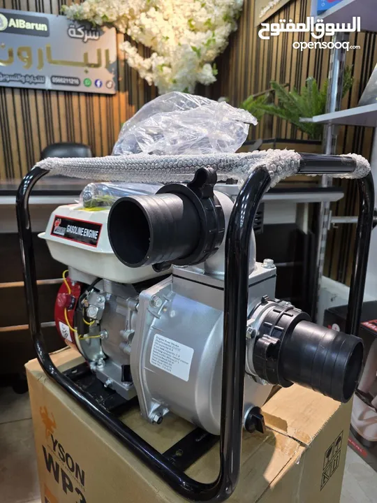 مضخات ماء تعمل بالبنزين أصلية أداء قوي وثابت كاملة بجميع الإكسسوارات مثالية للري الزراعي والمشاريع
