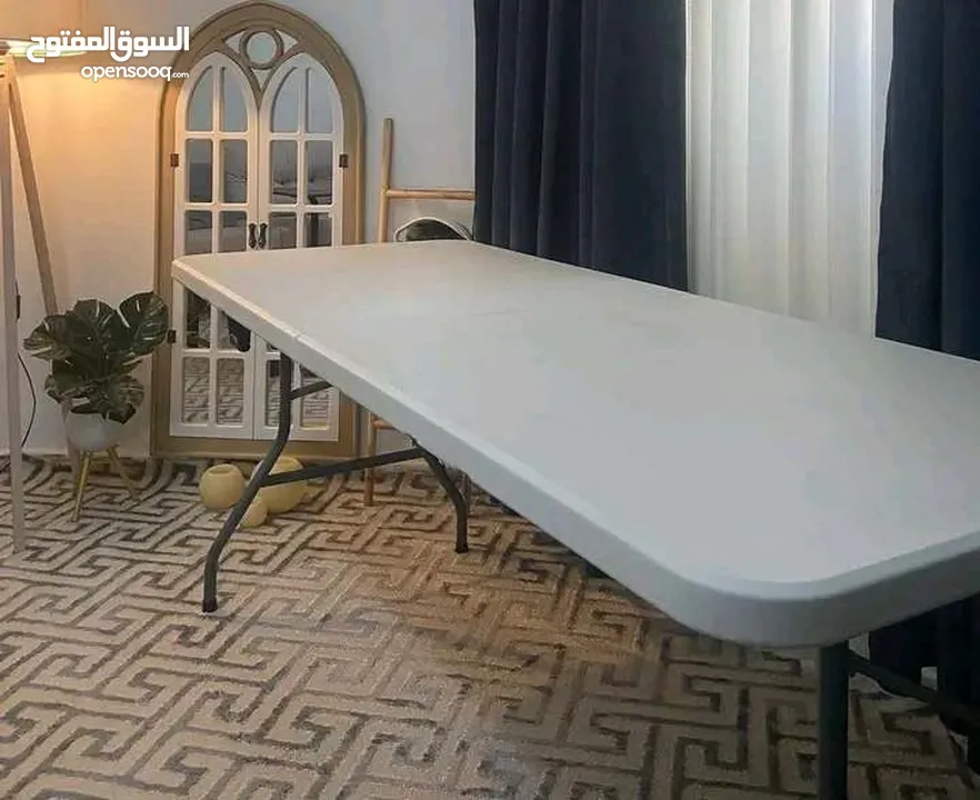 طاولة عزايم وسفره طوي عشكل شنته ارجل معدن ثقيل
