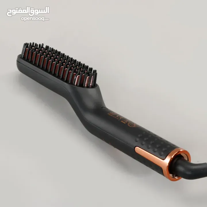 مشط اللحيه الحراري فرشاه شعر الراس و اللحية فرشاة مشك حراري تمليس لحية مع زيت مقوي الشعر
