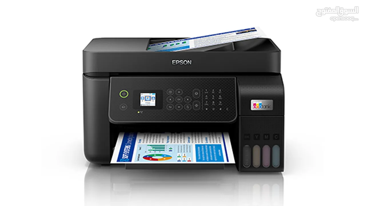 طابعة متعددة الوظائف EPSON ECO TANK L5290 ( طباعة، نسخ، مسح ضوئي، فاكس لاسلكية مع شاشة LCD)