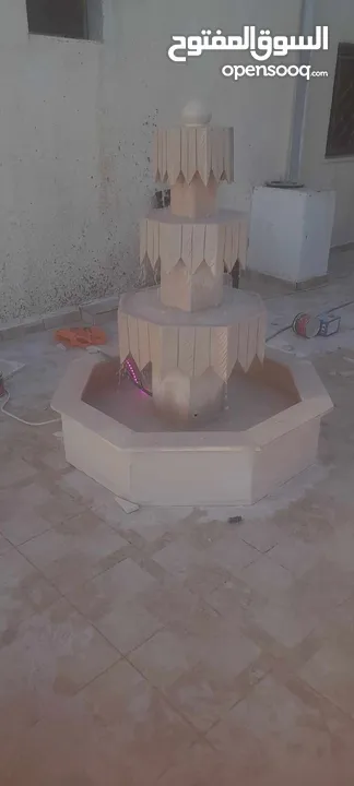 نوافير وشلالات وبابكيو احواض زريعه جميع انواع الحجر البناء والديكوارات