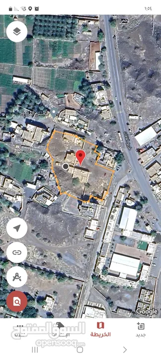 للبيع أرض سكني تجاري في بهلاء - الغافات  خط أول شارع الغافات الرئيسي بمساحة 5928 متر