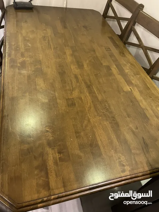 طاولة سفرة خشب زان
