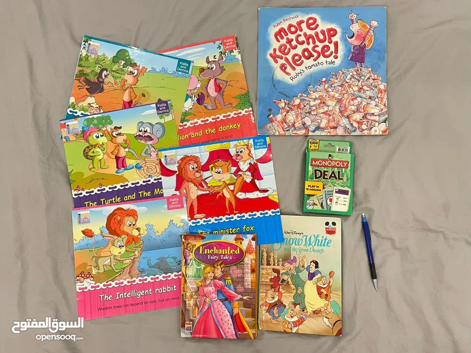 stories books and family cards game