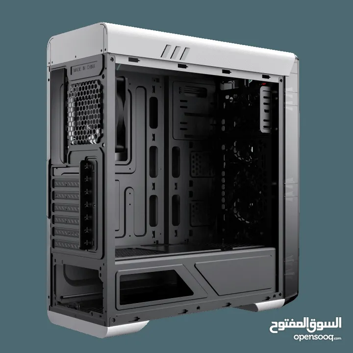 كيس جيمنغ فارغ احترافي جيماكس تجميعة Gamemax Gaming PC Case MoonLight FRGB WT