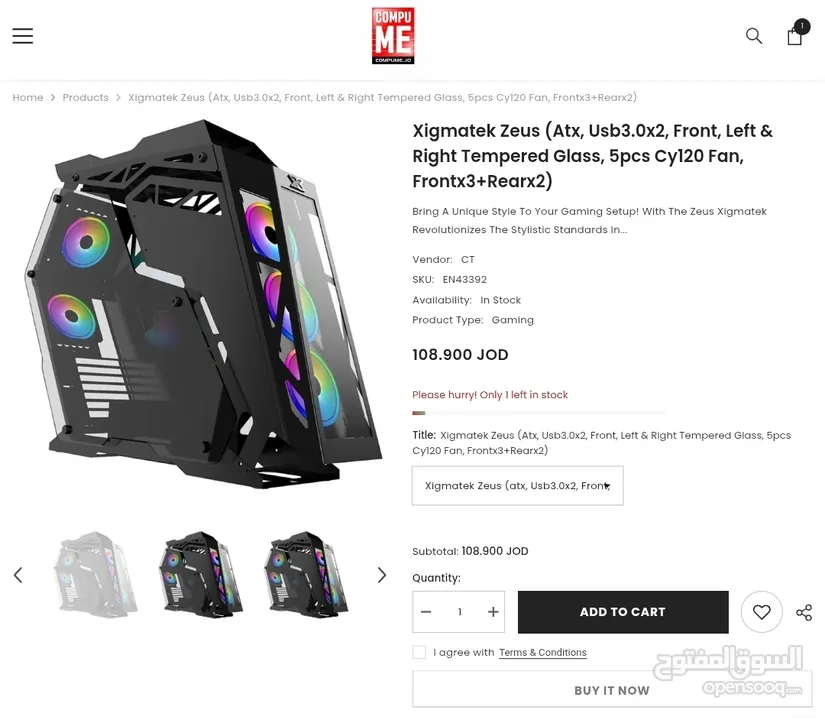 xigmatek zeus case  كيس كمبيوتر جيمنج معدني بالكامل مع 8 مراوح تبريد وكنترولر وريموت للتحكم بالاضاءة