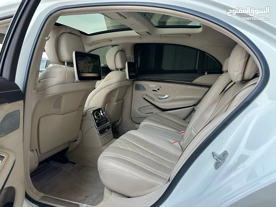 مرسيدس S500 ابيض داخل بيج 5 فصوص خليجي