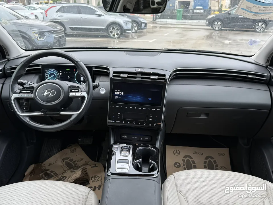 هونداي توسان ترخيص 2022 محرك 1600 هايبرد plug in/يقطع على الشحنه 65 كيلو متر جير أوتوماتيك