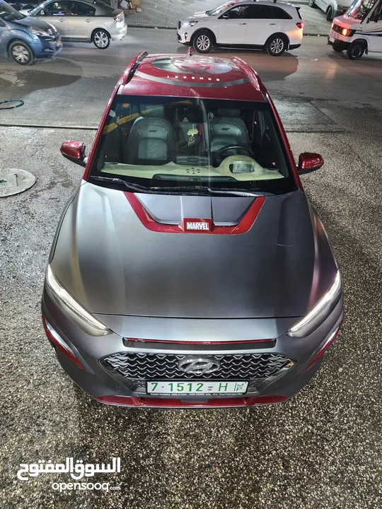 هيونداي كونا ايرون مان 2019 فل الفل رمادي مطفي 20 ألف كم - فحص ممتاز