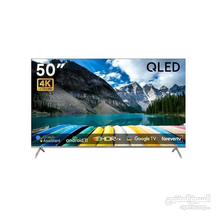 شاشة Chiq 4k 60hz حجم 50° بوصة جديدة بالغلاف مع كامل ملحقاتها من فئة QLED