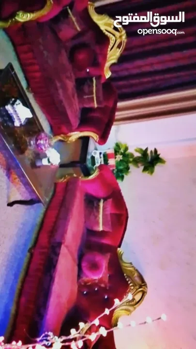 طقم كنب خشب زان مصري مع طاولات