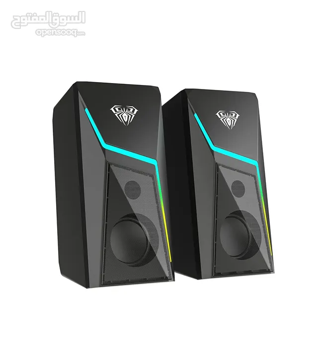 سماعات كمبيوتر جيمنغ  مضيئة مميزة  Aula Speaker N-521 Gaming RGB Lights OG