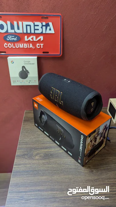 JBL Charge 5 Wi-Fi جديدا استعمل تجربه فقط النسخة الجديدا صوت JBL الأصلي الجريء مع صوت جهير عميق