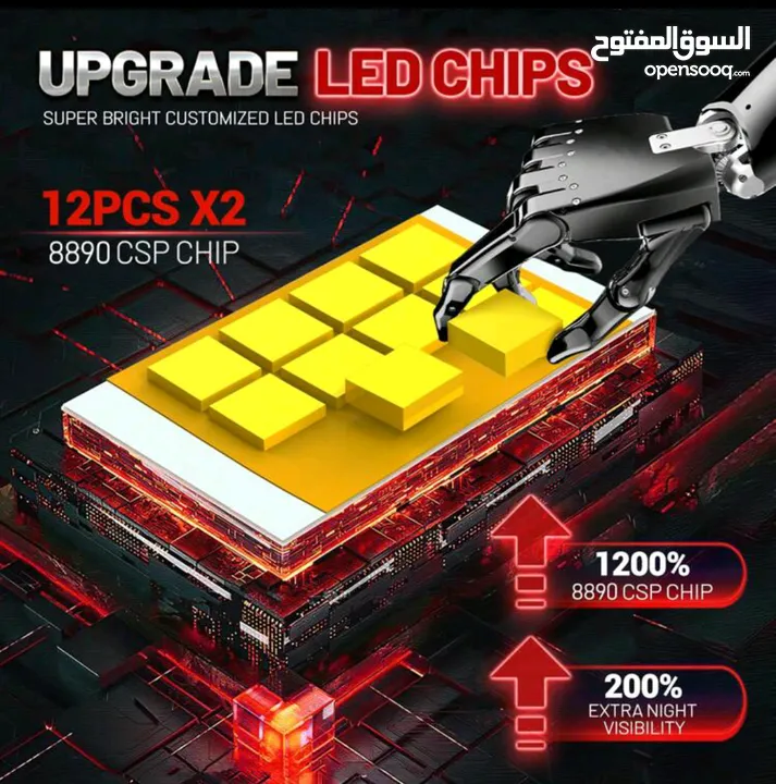 لمبات LED بقوة 160000 لومن و280 واط عالي واطي .