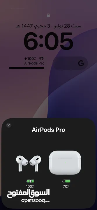 سماعات ابل  AirPods Pro اصلية ( مستعملة ) بحالة الجديدة