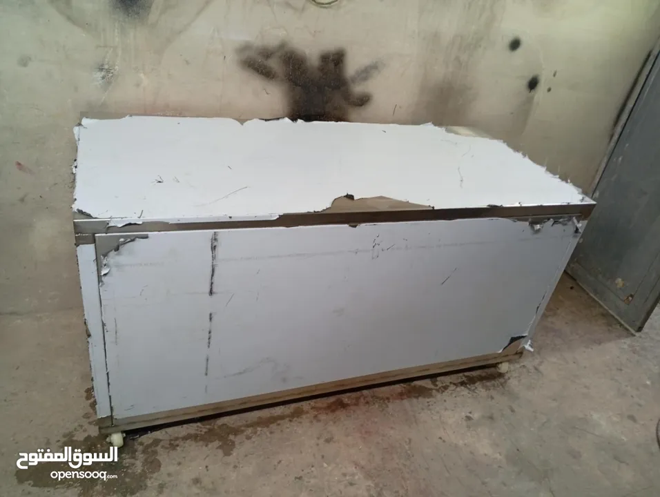 طاولات ستانلس عرض مترين ارتفاع 90 عمق 90 سماكه الصاج ميلي واثنين  سعر حرق