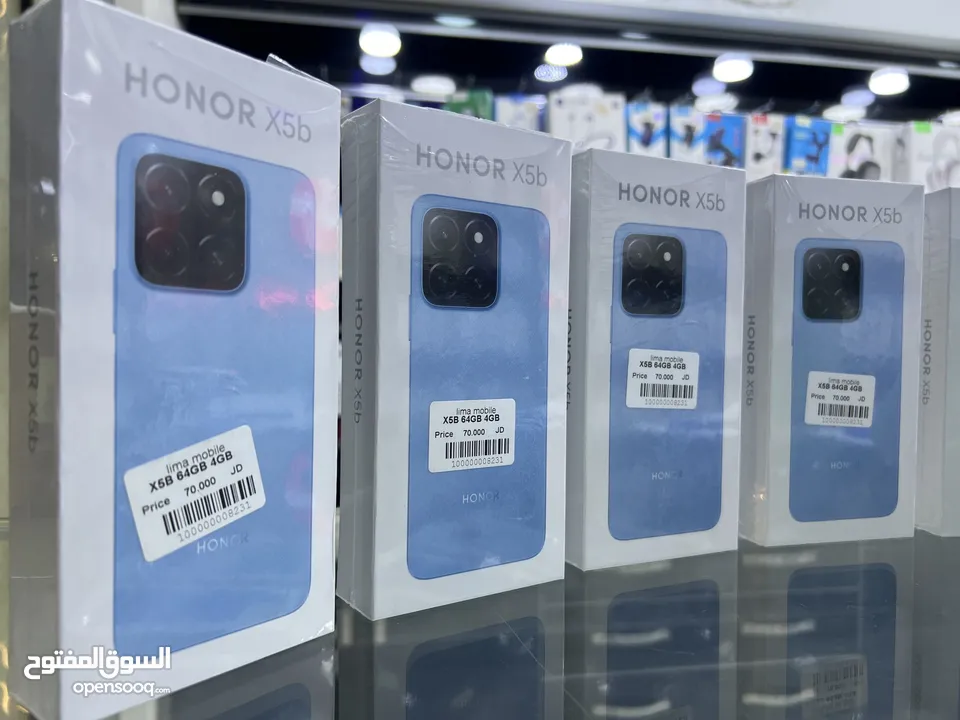 Honor X5b ( 64 GB / 4 GB RAM) هونور اكس 5 جديد مسكر بالكرتونة كفالة الوكيل في الاردن سنة كاملة