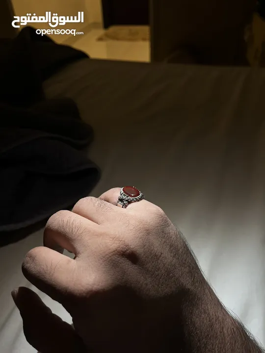 عقيق يماني مصور قلب صياغه الوليف