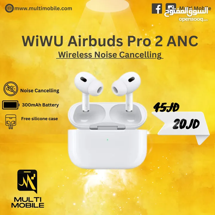 سماعة WIWU Airbuds Pro 2 (جديدة)