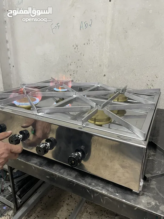 غاز ستانليس اربع عيون واربع مفاتيح متين جداً مصنوع بأتقان وحرفية عالية مخصص للمنازل والمطاعم.