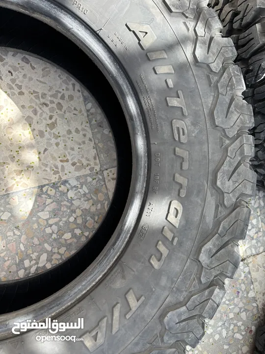 امريكي للبيع: 4 إطارات BFGoodrich 285/70R بحمولة 121/118R