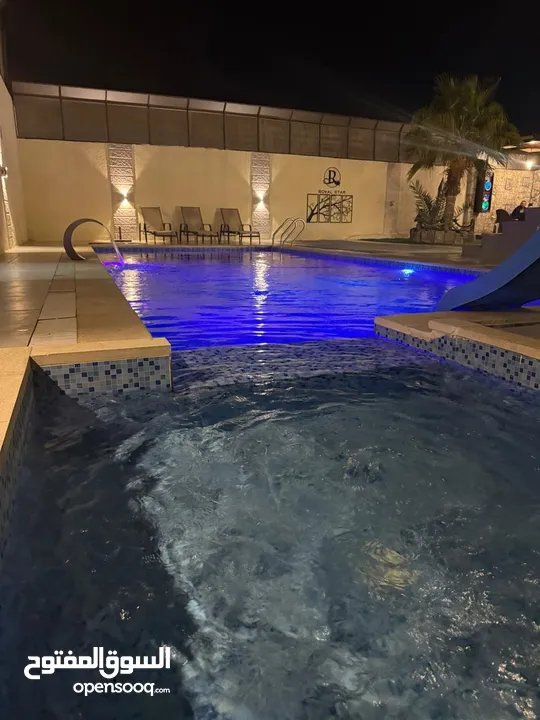 شاليه ومزرعة رويال ستار vip للايجار البحر الميت