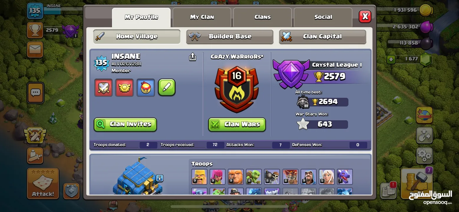 Clash of clan th12 full max for sale