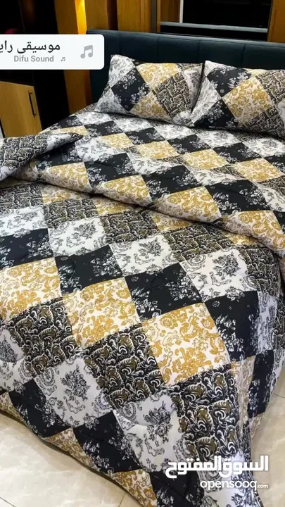 لحاف نفخ صيفي مجوز 6 قطع جودة عالية جدا مع كفالة  المقاسات : اللحاف 250×220 الملف 180×200×25 مع مغيط
