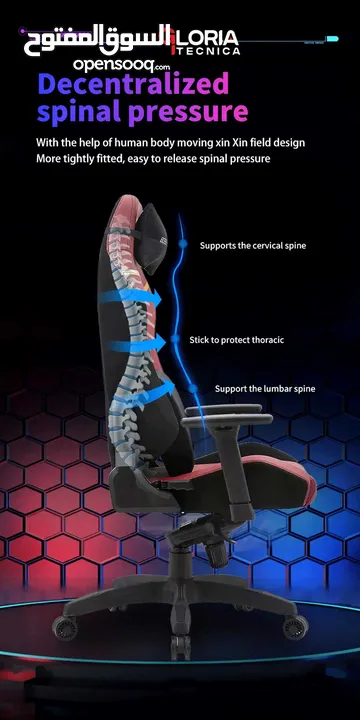 كرسي العاب حجم كبير أحمر استخدام اسبوع فقط  - GAMING CHAIR KING SIZE (GLORIA) - LOOKS NEW