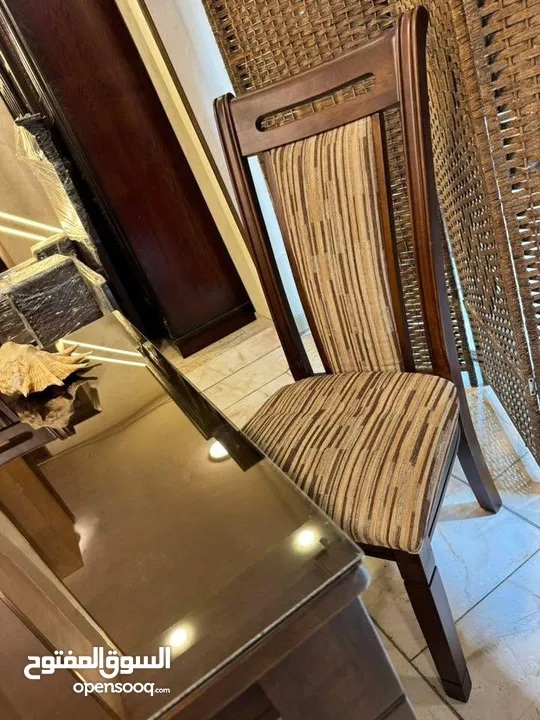 غرفة فة سفره 6 كراسي خشب بلوط وتك