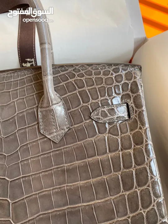 Hermes Birkin 30 Taupe Crocodile Niloticus Shiny Skin