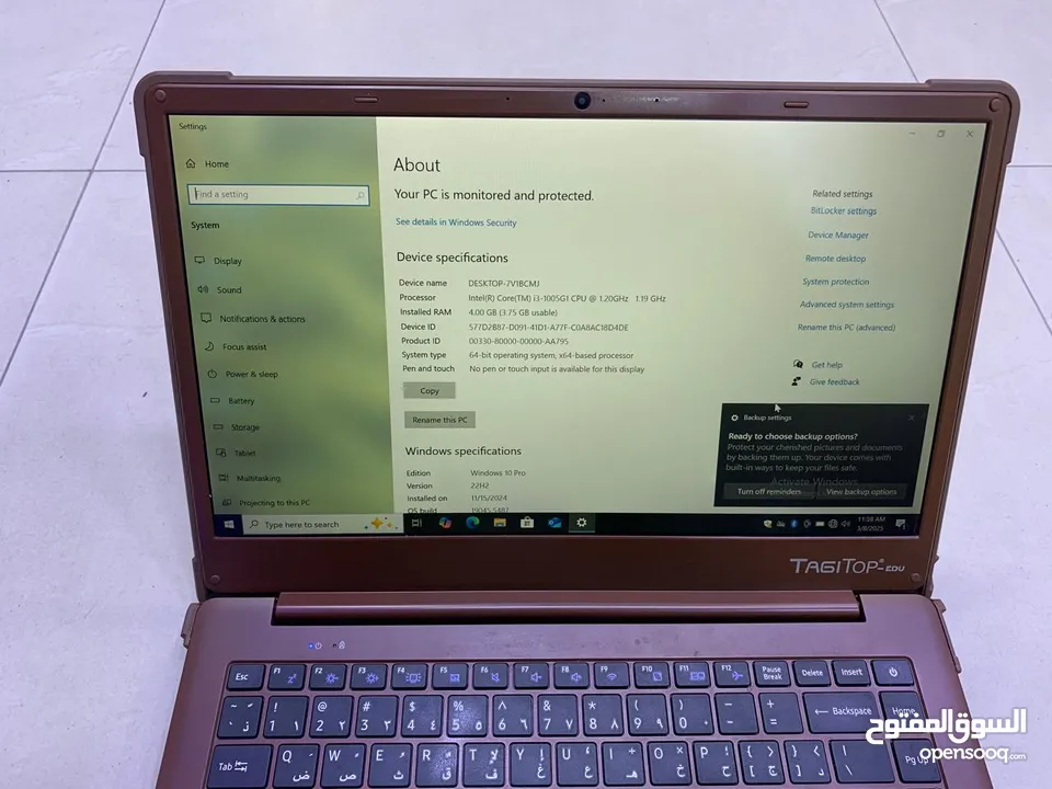 لاب توب حديث 10th Generation  tag top core i3